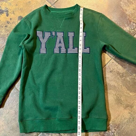 Marley Lilly Women’s Green Sweatshirt Tunic Y’all Size XXS / XS - Picture 5 of 7